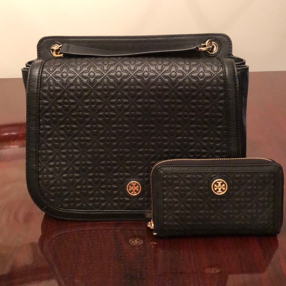 Tory Burch Handbag with Matching Wallet.